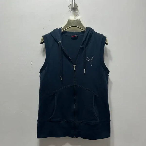 [BUNJANG] Puma Sleeveless Hooded Zip-Up Navy L / 푸마 민소매 후드 집업 네이비 L