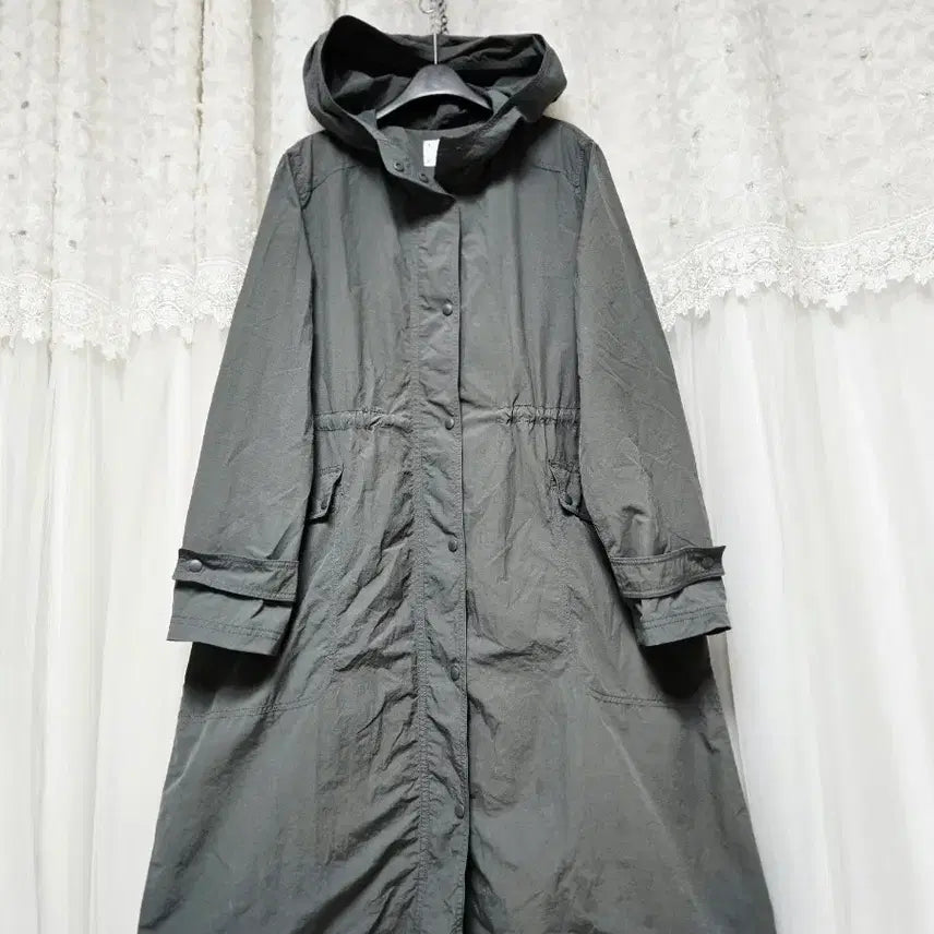 [BUNJANG] JAJU Long Hooded Windbreaker S / 자주)롱후드 바람막이