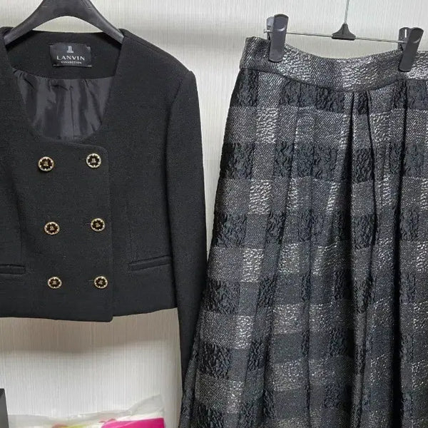 [BUNJANG] Lanvin Black Jacket and Skirt Set / LANVIN 블랙 자켓 스커트 세트