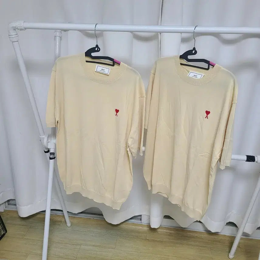 [BUNJANG] AMI Heart Logo Knit Unisex / 아미 반팔하트 로고 니트부드러워요남여가능새상품