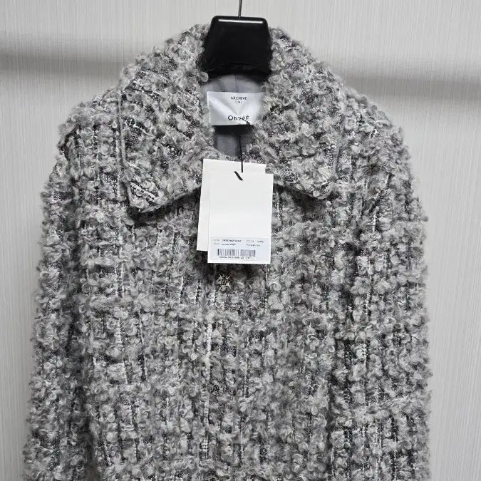 [BUNJANG] Obzee Tweed Jacket Gray / 오브제 트위드 자켓 그레이