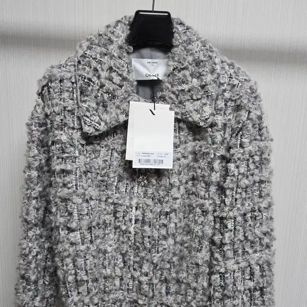 [BUNJANG] Obzee Tweed Jacket Gray / 오브제 트위드 자켓 그레이
