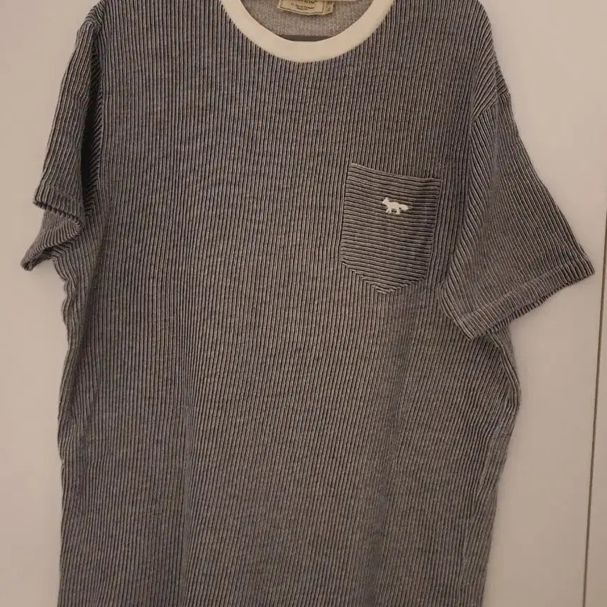 [BUNJANG] Maison Kitsuné Fox Head Stripe Short Sleeve T-Shirt / 메종키츠네 폭스 헤드 스트라이프 반팔 티셔츠