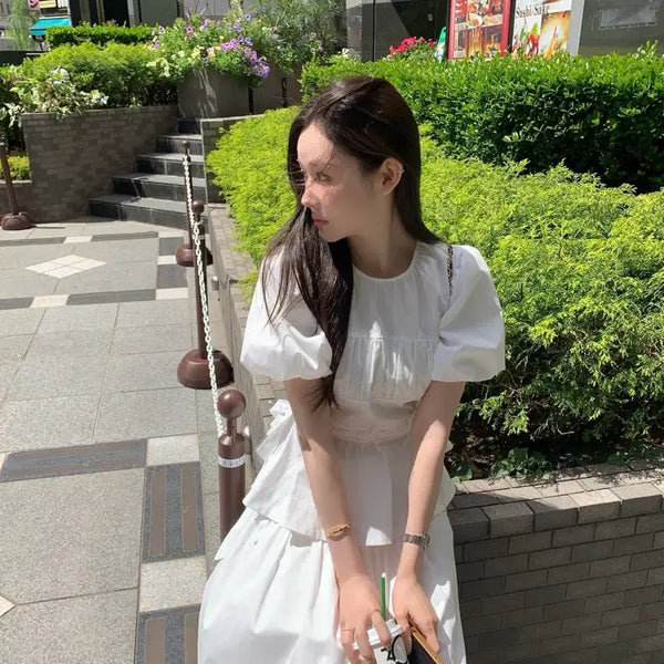 [BUNJANG] Objezt Peony Blouse & Skirt Set / 오브제스트 peony fuff 세트