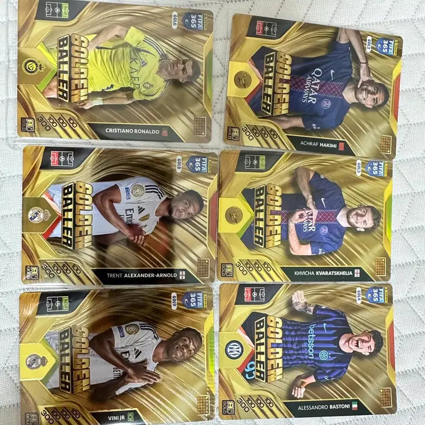 [BUNJANG] Panini Golden Ballers FIFA 365 Cards (6 Types: Ronaldo, Hakimi, Vinicius Jr.) / 파니니 골든볼러 6종 호날두 하키미 비니시우스 등등