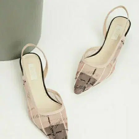 [BUNJANG] SJSJ Glitter Tulle Slingback Shoes Pink 240 / 한섬 SJSJ 글리터 튤 슬링백 슈즈