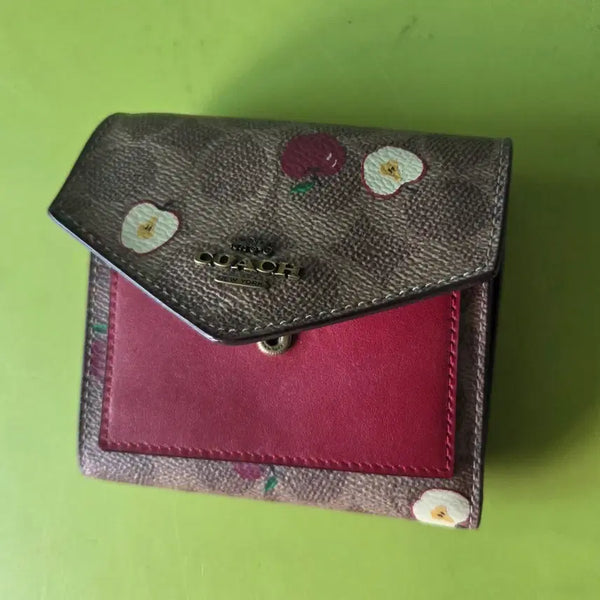 [BUNJANG] Coach Apple Pattern Women's Wallet / 코치 애플 패턴 여성 지갑
