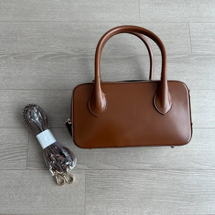 [BUNJANG] Brown Dot Crossbody Tote Bag / 브라운 도트 크로스백