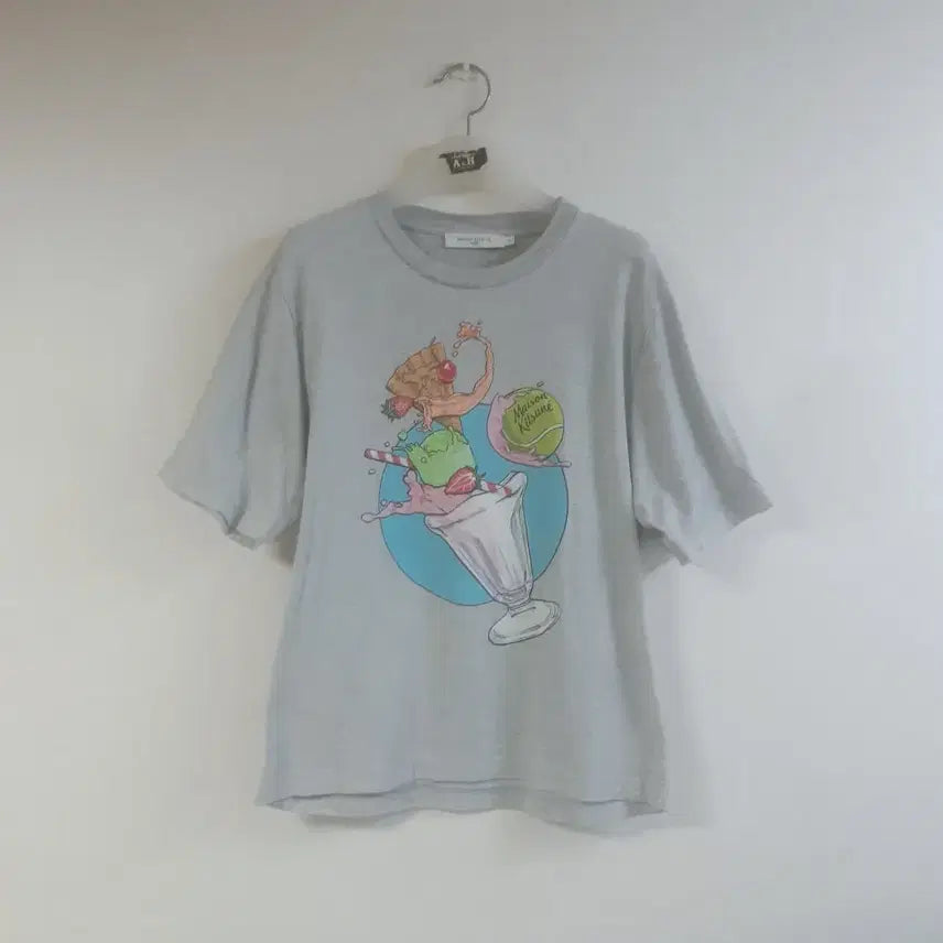 [BUNJANG] Maison Kitsuné Ice Cream Splash Comfort T-Shirt / 메종키츠네 아이스크림 스플래쉬 컴포트 티셔츠