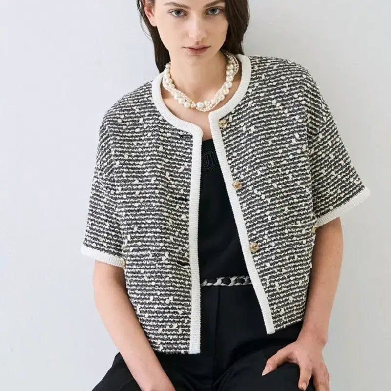 [BUNJANG] Lanvin Cotton Blend Bouclé Tweed Jacket / 랑방 면혼방 부클 트위드