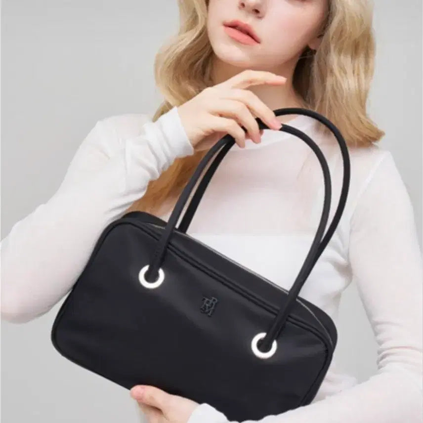 [BUNJANG] Three Minds Nylon Baguette Bag Black / T21S 쓰리마인즈 바게트백 블랙 나일론