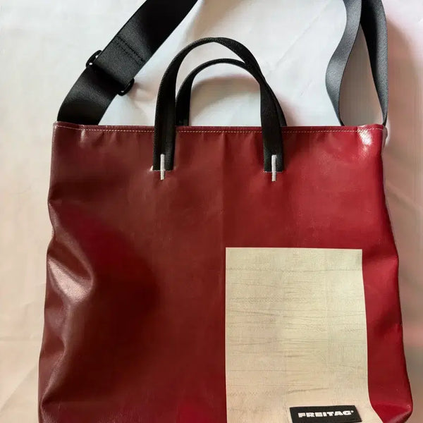 [BUNJANG]  Freitag F511 Hoffman Red White Cross Tote Two-Way Bag / 프라이탁 F511 호프만 레드 화이트 / 크로스 토트  투웨이백