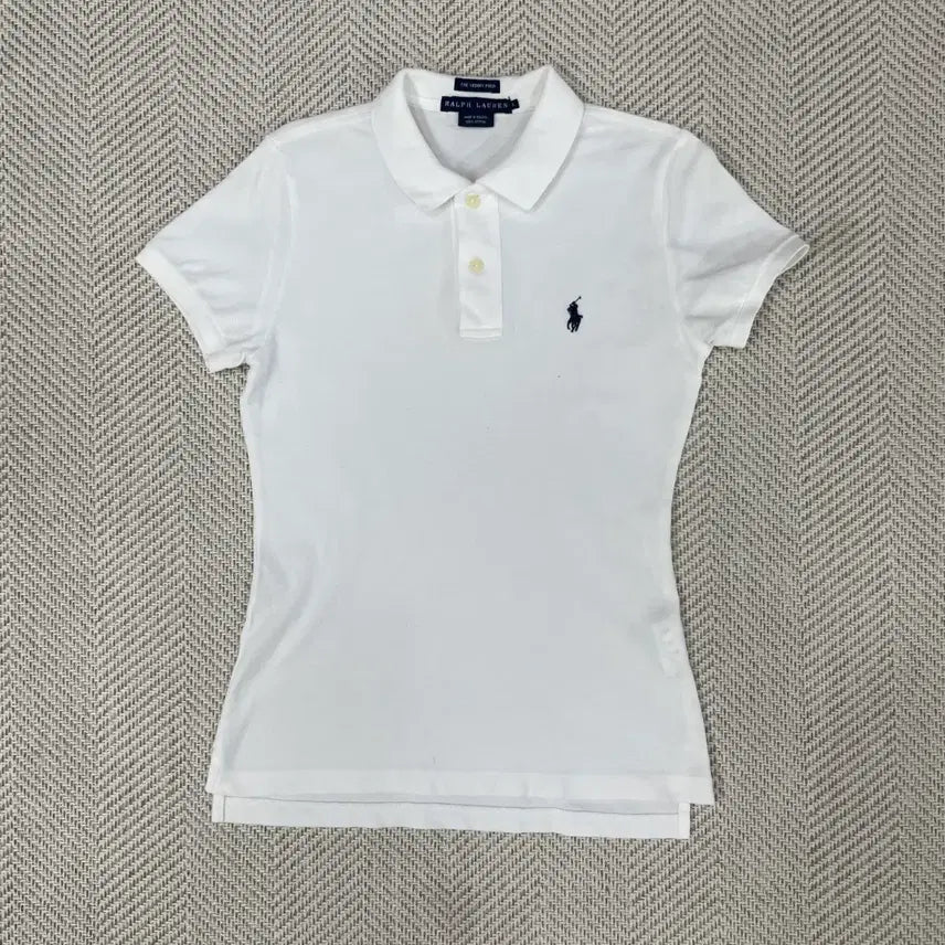 [BUNJANG] Ralph Lauren Women's White Polo Shirt Size S / 여성 랄프로렌 화이트 카라티 S