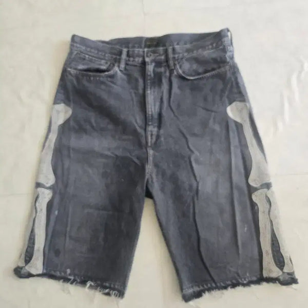 [BUNJANG] Kapital Bone Short Denim Pants (Size 38) / 캐피탈 본 숏 데님 38사이즈