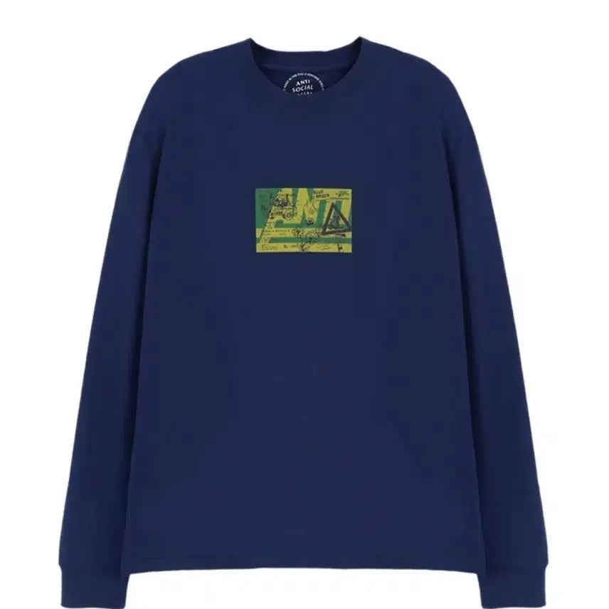 [BUNJANG] Anti Social Social Club Road Sign Long Sleeve T-Shirt Navy L / 안티 소셜 클럽 네이비 롱슬리브 L