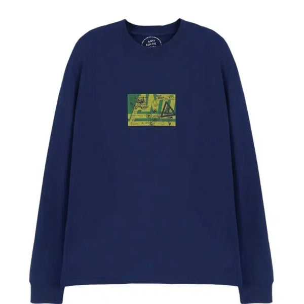 [BUNJANG] Anti Social Social Club Road Sign Long Sleeve T-Shirt Navy L / 안티 소셜 클럽 네이비 롱슬리브 L