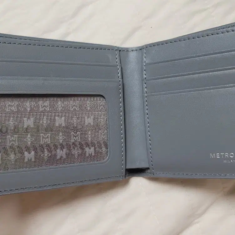 [BUNJANG] Metrocity Men's Bi-fold Wallet Grey / 메트로시티 남성 반지갑 그레이