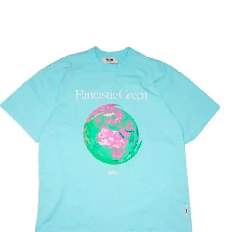 [BUNJANG] MSGM Fantastic Green Earth Graphic T-Shirt / MSGM 판타스틱 그린 지구 반팔 티셔츠