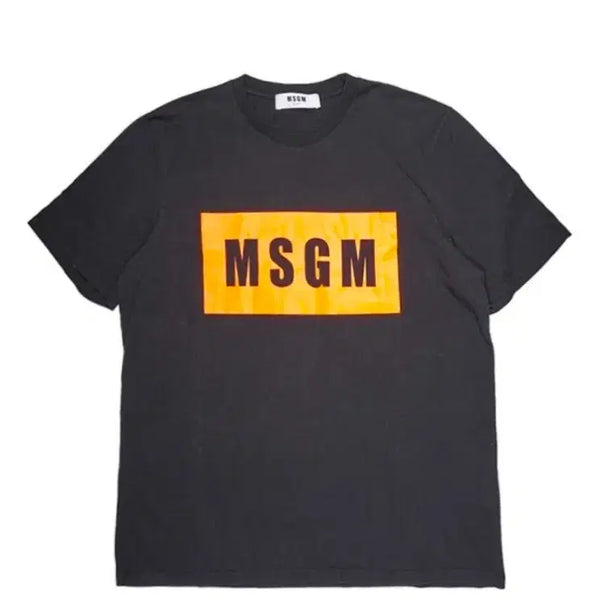 [BUNJANG] MSGM Logo Short Sleeve T-Shirt Black / MSGM 로고 반팔 티셔츠 블랙