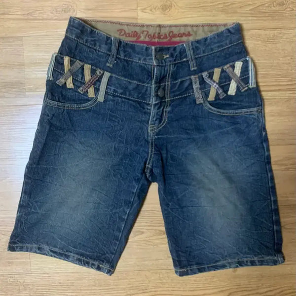 [BUNJANG] Vintage Layered Bermuda Shorts / 빈티지 레이어드 버뮤다 팬츠 쇼츠 숏팬츠