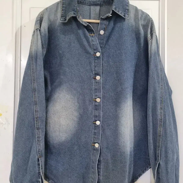 [BUNJANG] Denim Shirt / 봄. 가을. 요즘유행하는  고급스러운. 핏이이쁜. 청. 남방셔츠