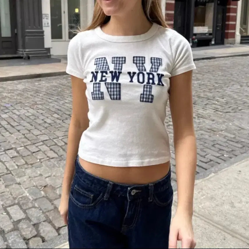 [BUNJANG] Brandy Melville Short Sleeve T-Shirt / 브랜디멜빌 반팔 티셔츠