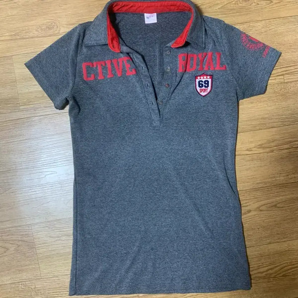 [BUNJANG] Vintage Grey Polo T-Shirt / 빈티지 pk 그레이 티셔츠 반팔티 카라티