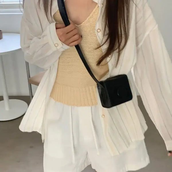 [BUNJANG] Underbee Aug Stripe Shirt / 언더비 [Mayvi] Aug 스트라이프 셔츠