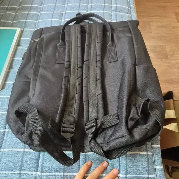 [BUNJANG] Simple Black Backpack / 블랙 백팩