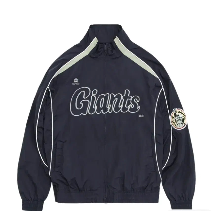[BUNJANG] Politeru x Lotte Giants Collaboration Retro Jumper Navy / (120)폴리테루 x 롯데 더그아웃 레트로 점퍼 네이비