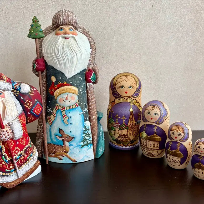 [BUNJANG] Handmade Russian Wooden Dolls & Matryoshka Set / 러시아 수제 목각 인형 & 마트료시카