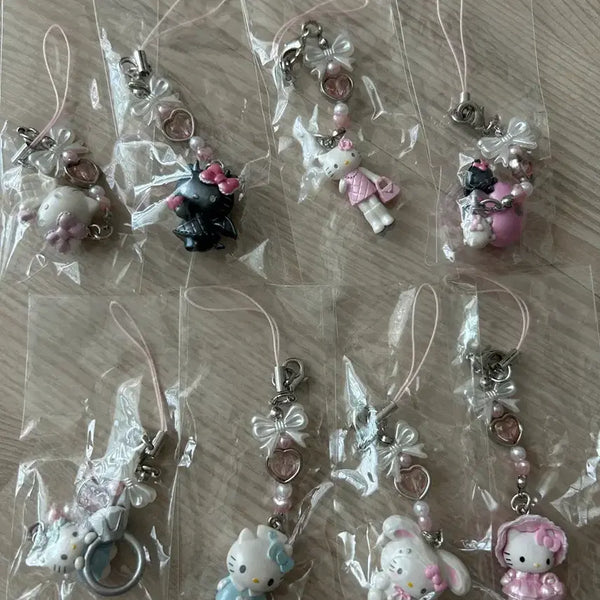 [BUNJANG] Hello Kitty Angel & Devil Secret Strap Set (8 Types) / 헬로키티 천사와악마 시크릿 스트랩 8종 세트