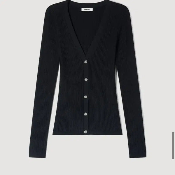 [BUNJANG] Sandro Basic Black Cardigan / 산드로 가디건