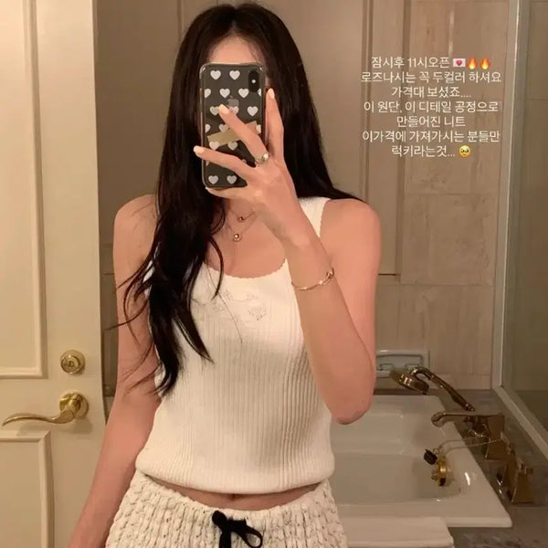 [BUNJANG] Shyeye Rose Sleeveless Top / (새상품) 샵 시예 로즈 슬리브리스 나시