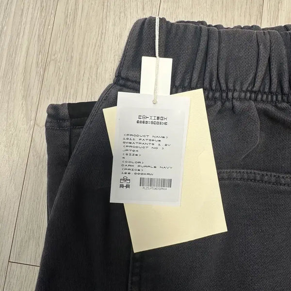 [BUNJANG] Politeru Fatigue Sweatpants Dark Purple Navy / [4] 폴리테루 퍼티그 스웨트 팬츠 다크퍼플네이비