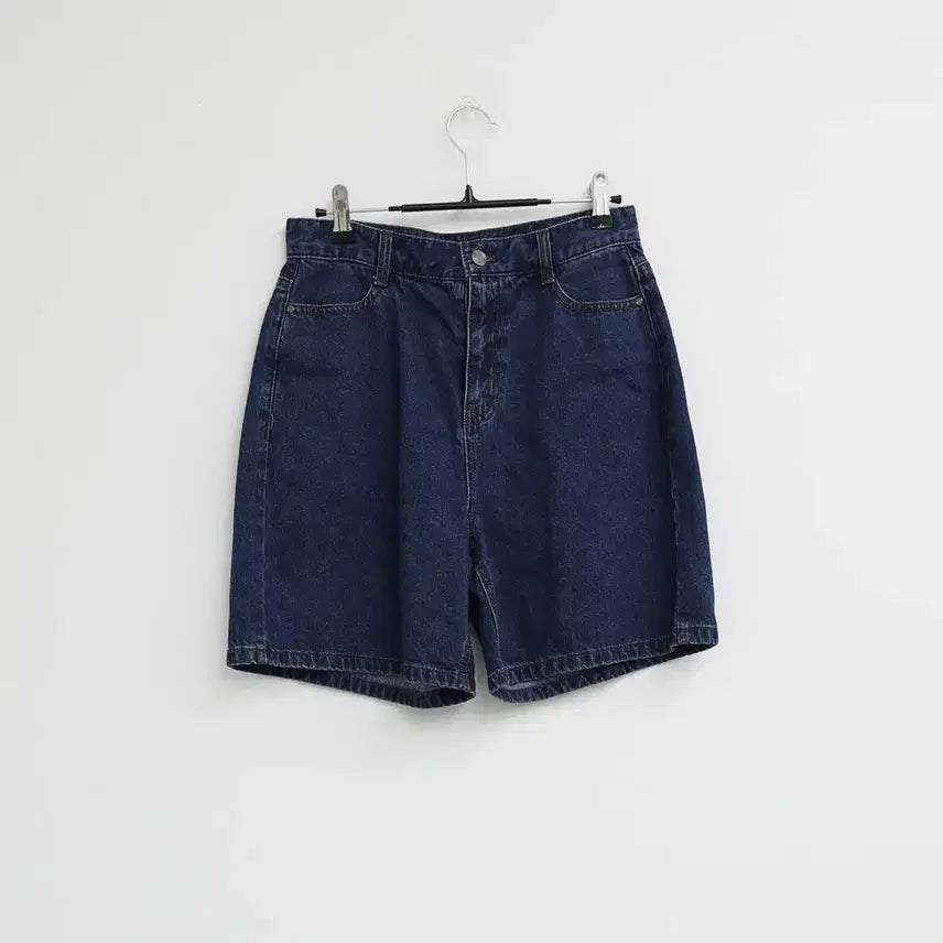 [BUNJANG] Dark Wash 3-Quarter Length Denim Shorts / 진청 3부 숏 데님 팬츠 반바지