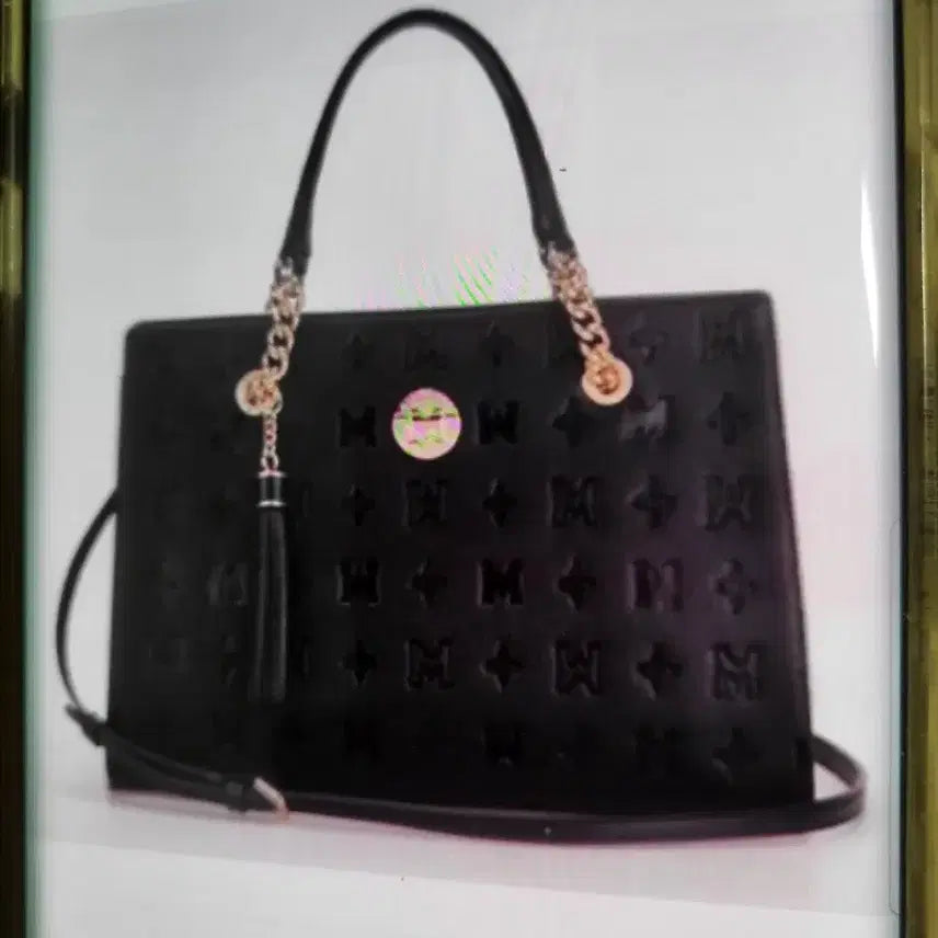 [BUNJANG] Metrosity Black Logo Embossing Tote Bag / 메트로시티 블랙 로고  앰보싱 토트백 새상품