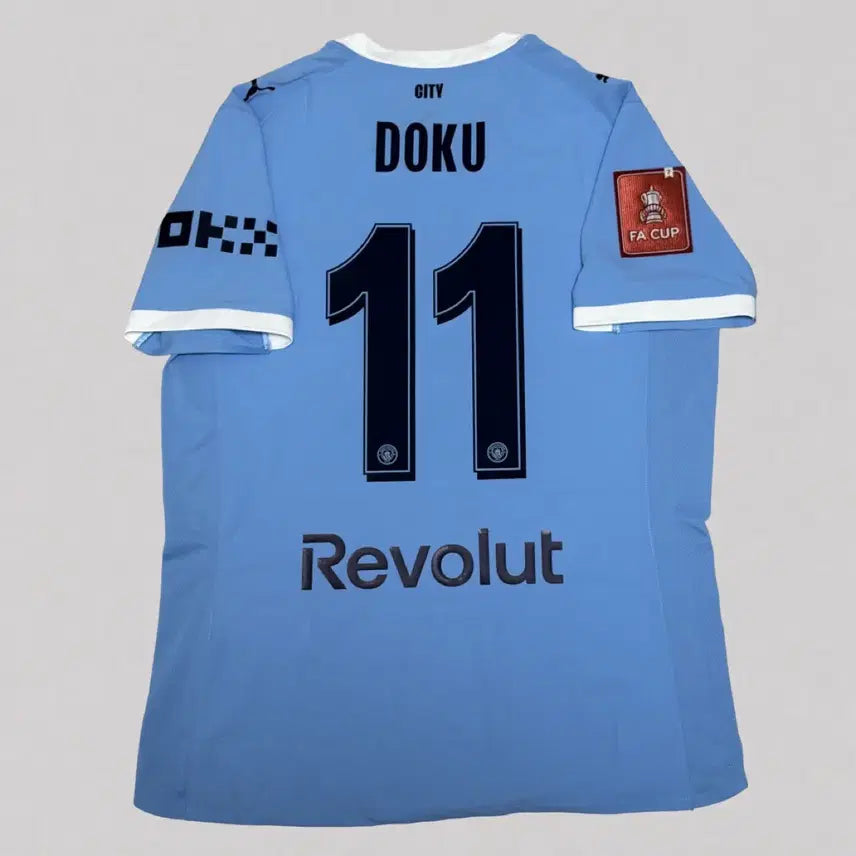 [BUNJANG] Manchester City 25-26 Home Authentic FA Cup Final Dokucut Jersey Box Kit / [해외 M] 25-26 맨시티 홈 어센틱 FA컵 결승 도쿠 유니폼 박스킷