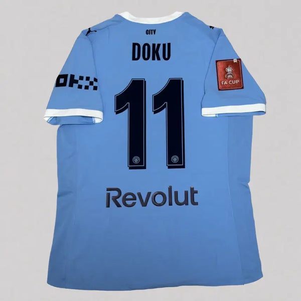 [BUNJANG] Manchester City 25-26 Home Authentic FA Cup Final Dokucut Jersey Box Kit / [해외 M] 25-26 맨시티 홈 어센틱 FA컵 결승 도쿠 유니폼 박스킷