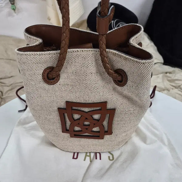 [BUNJANG] Daks Bucket Bag Beige Brown / 닥스 버킷백 베이지 브라운