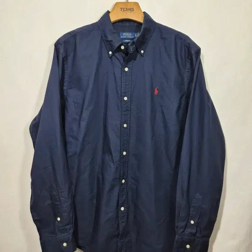 [BUNJANG] Polo Ralph Lauren Custom Fit Navy Shirt / 폴로랄프로렌 네이비 커스텀핏 셔츠 정품