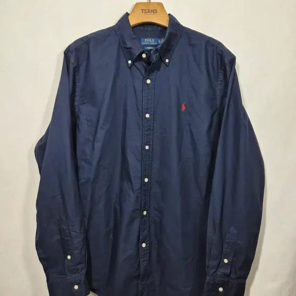 [BUNJANG] Polo Ralph Lauren Custom Fit Navy Shirt / 폴로랄프로렌 네이비 커스텀핏 셔츠 정품