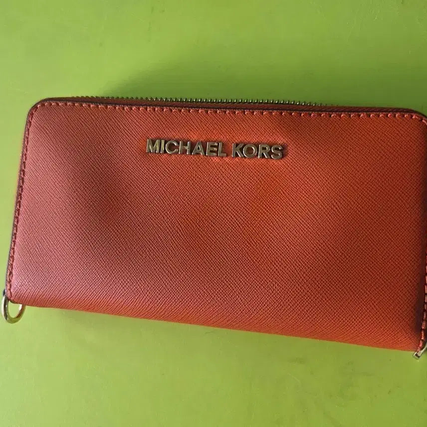[BUNJANG] Michael Kors Orange Card Holder / 마이클코어스 오렌지색 카드지갑