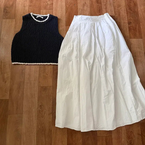[BUNJANG] Sleeveless Top and Skirt Set / 나시 스커트 세트
