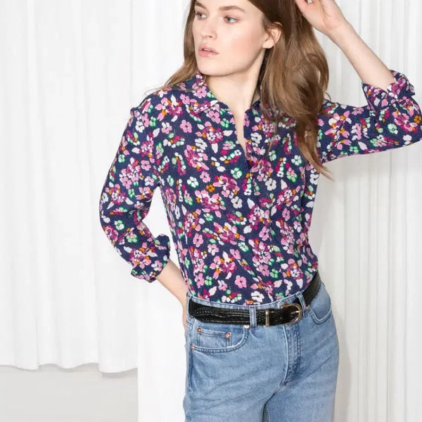 [BUNJANG] And Other Stories 100% Silk Floral Pattern Blouse 38 / 앤아더스토리즈 실크 100% 플로럴 패턴 블라우스 38