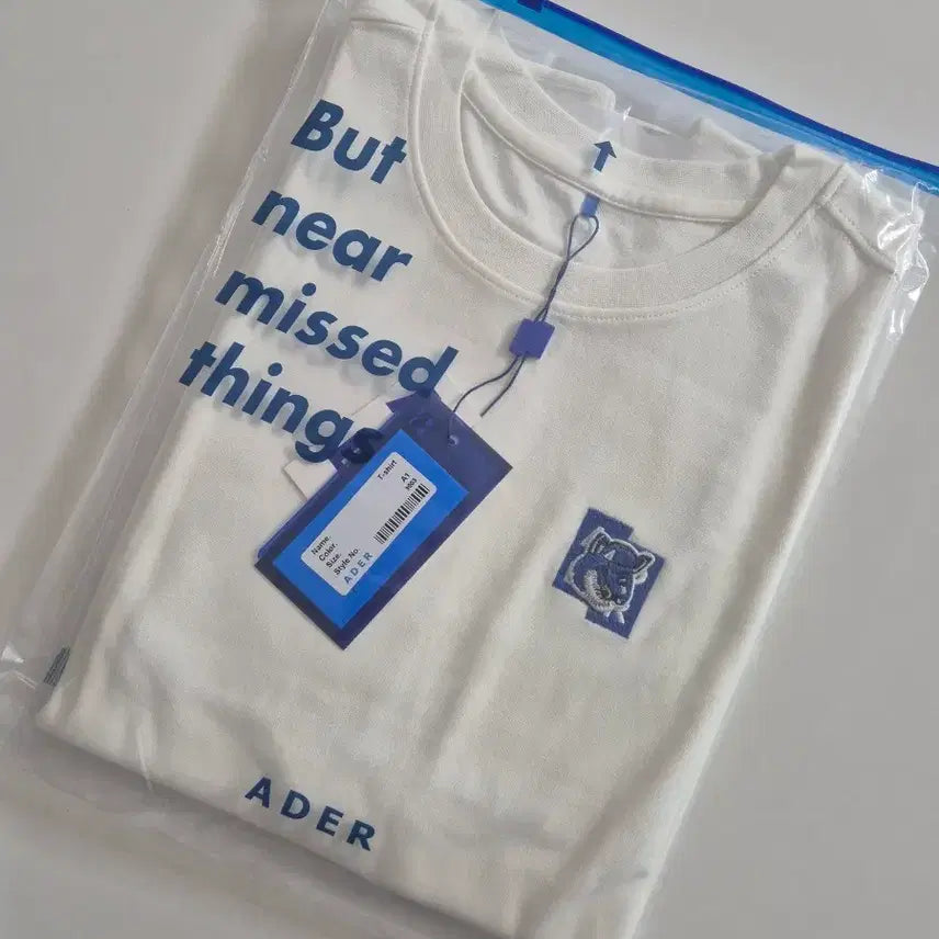 [BUNJANG] Ader Error x Maison Kitsuné Collaboration T-Shirt White / 아더에러 메종키츠네 콜라보 반팔티 화이트 (새상품)