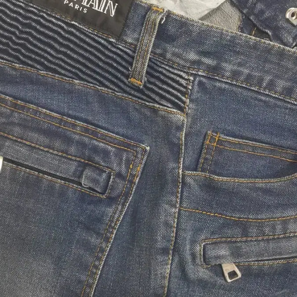 [BUNJANG] Balmain Biker Jeans Stretch Italy Fit Size 30-31 / BALMAIN 발망(사방스판) 바이커진 30~31"(No.371)이태리판