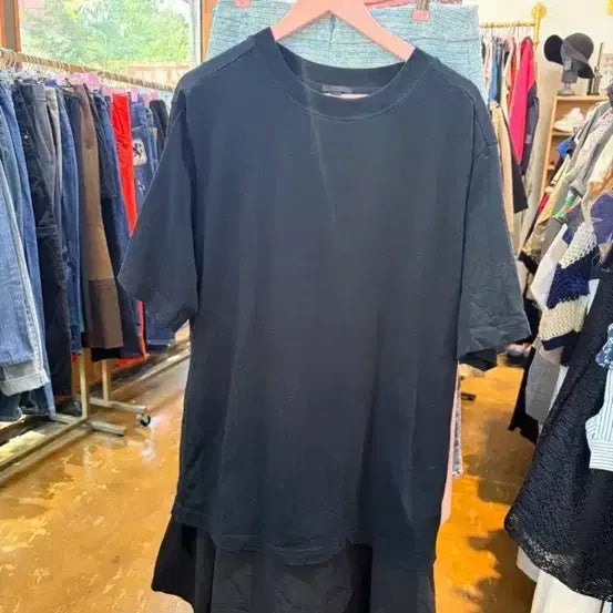 [BUNJANG] COS Black Short-Sleeve Layered Dress / 코스 블랙 반팔 레이어드 원피스