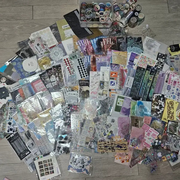 [BUNJANG] Vintage Journaling Supplies Bundle / 빈티지 다꾸 스티커,배경지,마테 등 일괄 처분