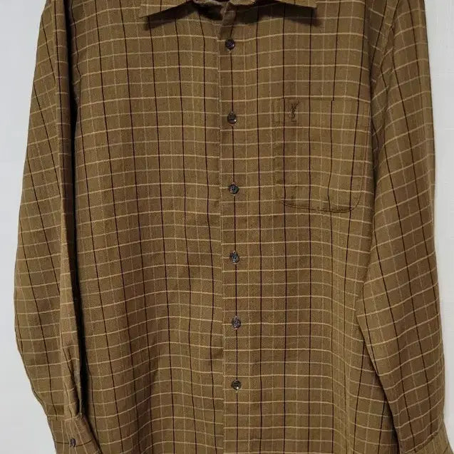 [BUNJANG] Saint Laurent Men's Checkered Shirt / 입생로랑 남성 체크 셔츠 105
